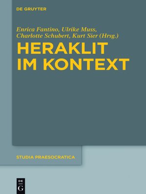 cover image of Heraklit im Kontext